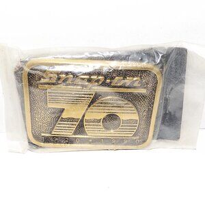 1990 Snap-On 70th Anniversary Solid Brass Belt Buckle Factory Sealed